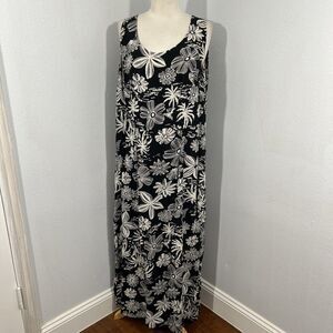 Carol Andersson Dress Women‎ 1X Plus Slit Side Tie Floral Cottagecore Fairy USA